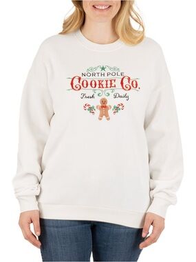 NWT State of Mine Women's North Pole Cookie Co Crewneck Sweatshirt Size XXL